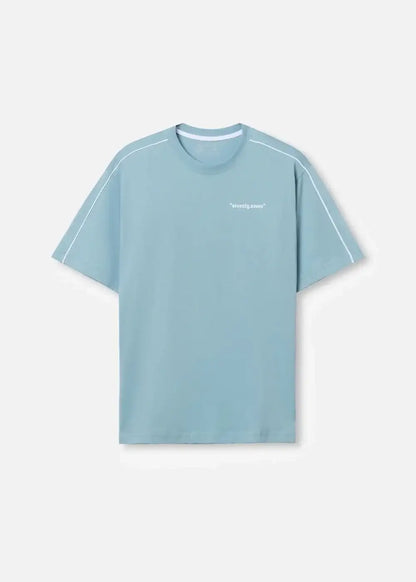 Áo Thun Cotton Line Art Co Giãn Seventy Seven 04 Xanh Dương - YaMe.vn