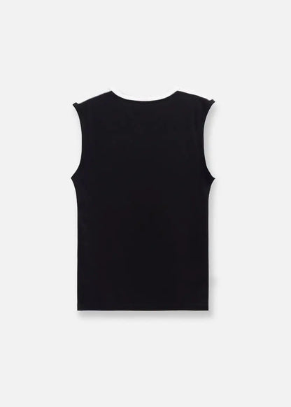 Áo Thun 3 Lỗ Cotton Thoáng Khí Seventy Seven 14 Đen - YaMe.vn