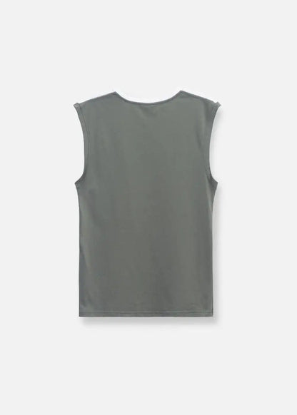 Áo Thun 3 Lỗ Cotton Thoáng Khí Seventy Seven 14 Xanh Lá Đậm - YaMe.vn
