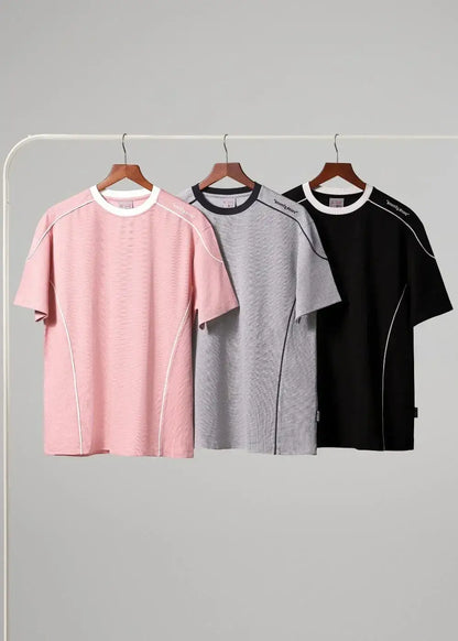 Áo Thun Waffle Co Giãn Seventy Seven 41 Hồng - YaMe.vn