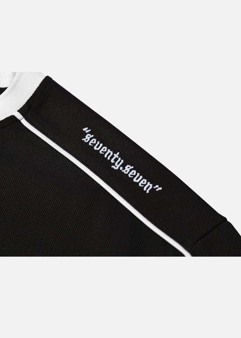 Áo Thun Waffle Co Giãn Seventy Seven 41 Đen - YaMe.vn