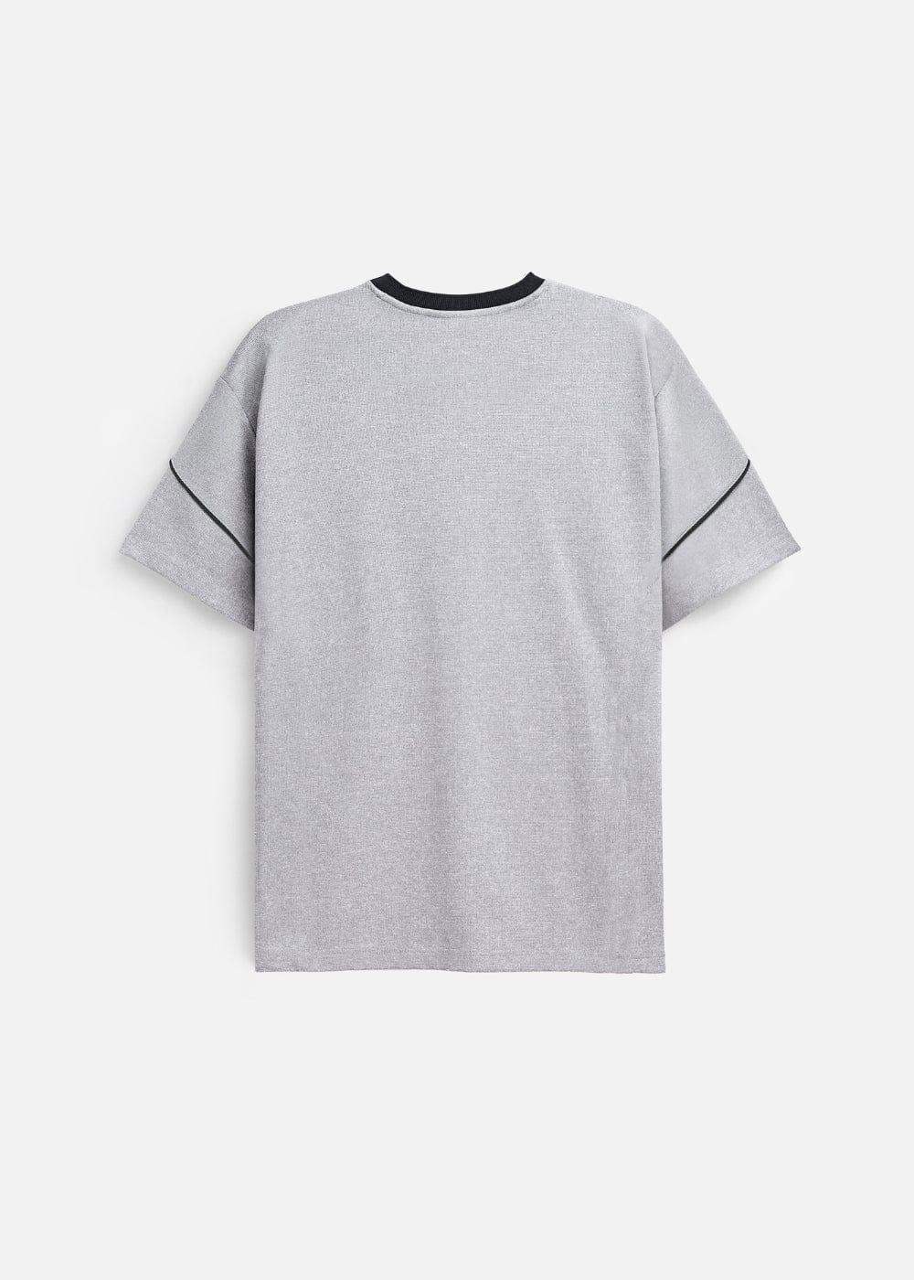 Áo Thun Waffle Co Giãn Seventy Seven 41 Xám - YaMe.vn