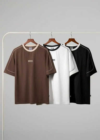 Áo Thun Waffle Co Giãn Seventy Seven 42 Đen - YaMe.vn