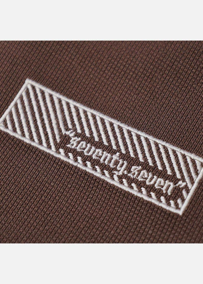 Áo Thun Waffle Co Giãn Seventy Seven 42 Nâu Đậm - YaMe.vn