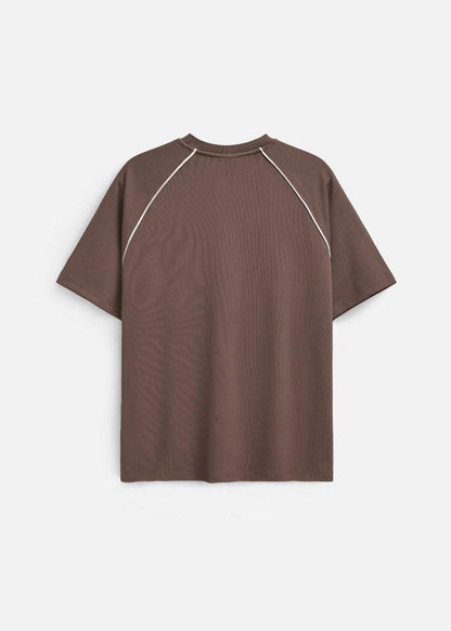 Áo Thun Ribbing Mềm Mại Bền Bỉ Seventy Seven 43 Nâu - YaMe.vn