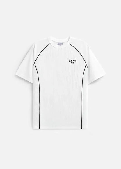 Áo Thun Ribbing Mềm Mại Bền Bỉ Seventy Seven 43 Trắng - YaMe.vn