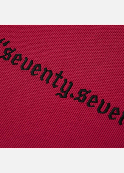 Áo Thun Tay Ngắn Vải Ribbing Co Giãn Seventy Seven 45 Đỏ Đậm - YaMe.vn