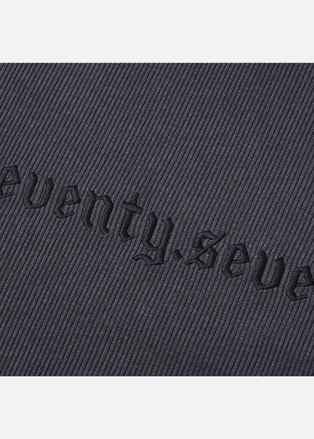 Áo Thun Tay Ngắn Vải Ribbing Co Giãn Seventy Seven 45 Xám Đậm - YaMe.vn