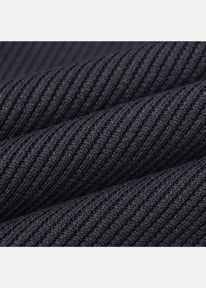 Áo Thun Tay Ngắn Vải Ribbing Co Giãn Seventy Seven 45 Xám Đậm - YaMe.vn