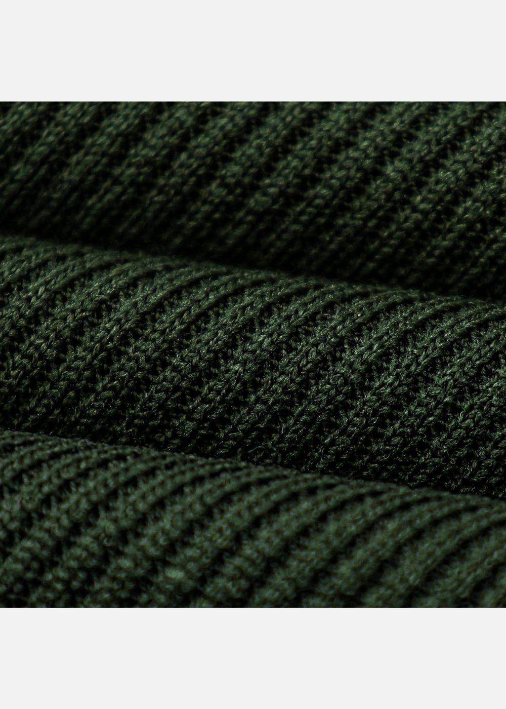 Áo Thun Tay Ngắn Vải Ribbing Co Giãn Seventy Seven 45 Xanh Lá Đậm - YaMe.vn