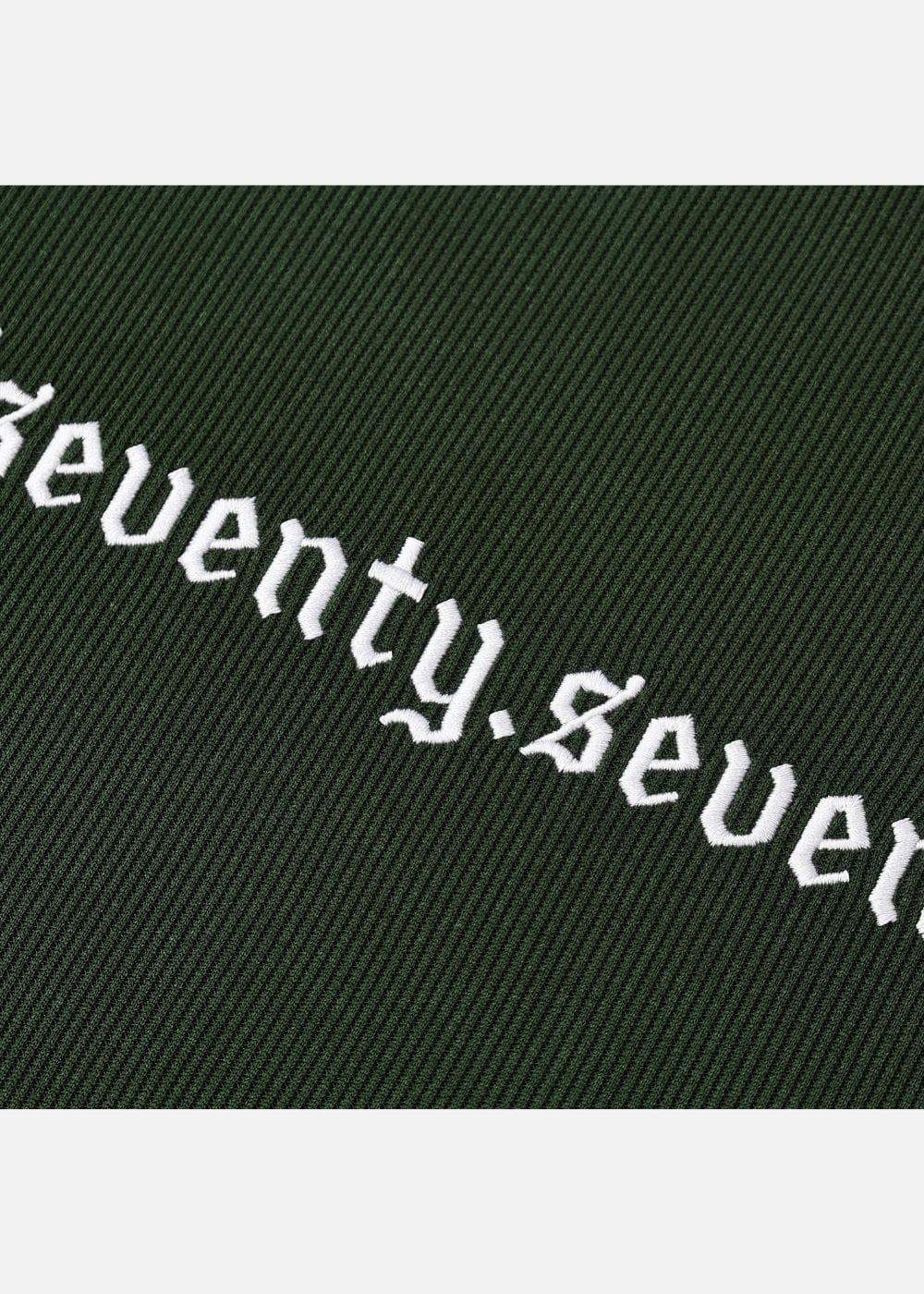 Áo Thun Tay Ngắn Vải Ribbing Co Giãn Seventy Seven 45 Xanh Lá Đậm - YaMe.vn