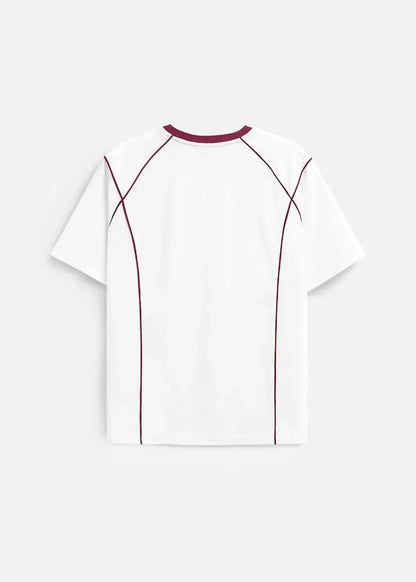 Áo Thun Waffle Line Art Co Giãn Seventy Seven 46 Trắng - YaMe.vn