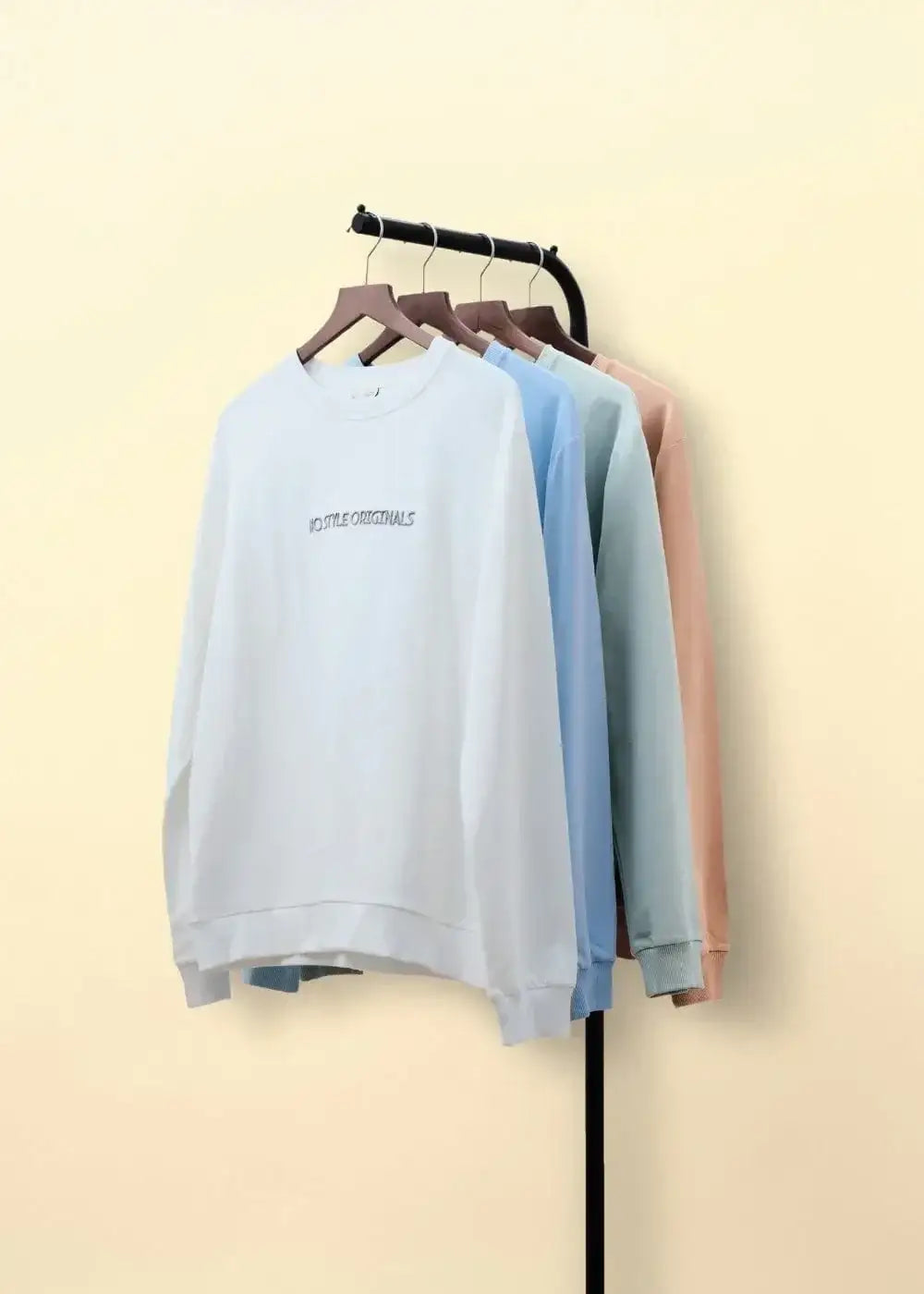 Áo Thun Sweater Cotton No Style M18 Xanh Dương Nhạt - YaMe.vn