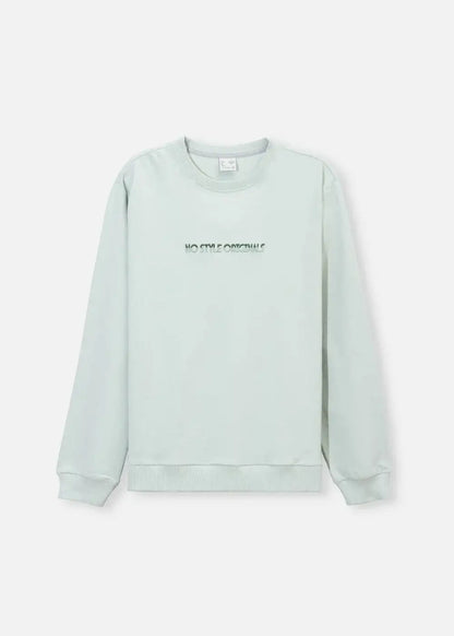 Áo Thun Sweater Cotton No Style M18 Xanh Ngọc Pastel - YaMe.vn