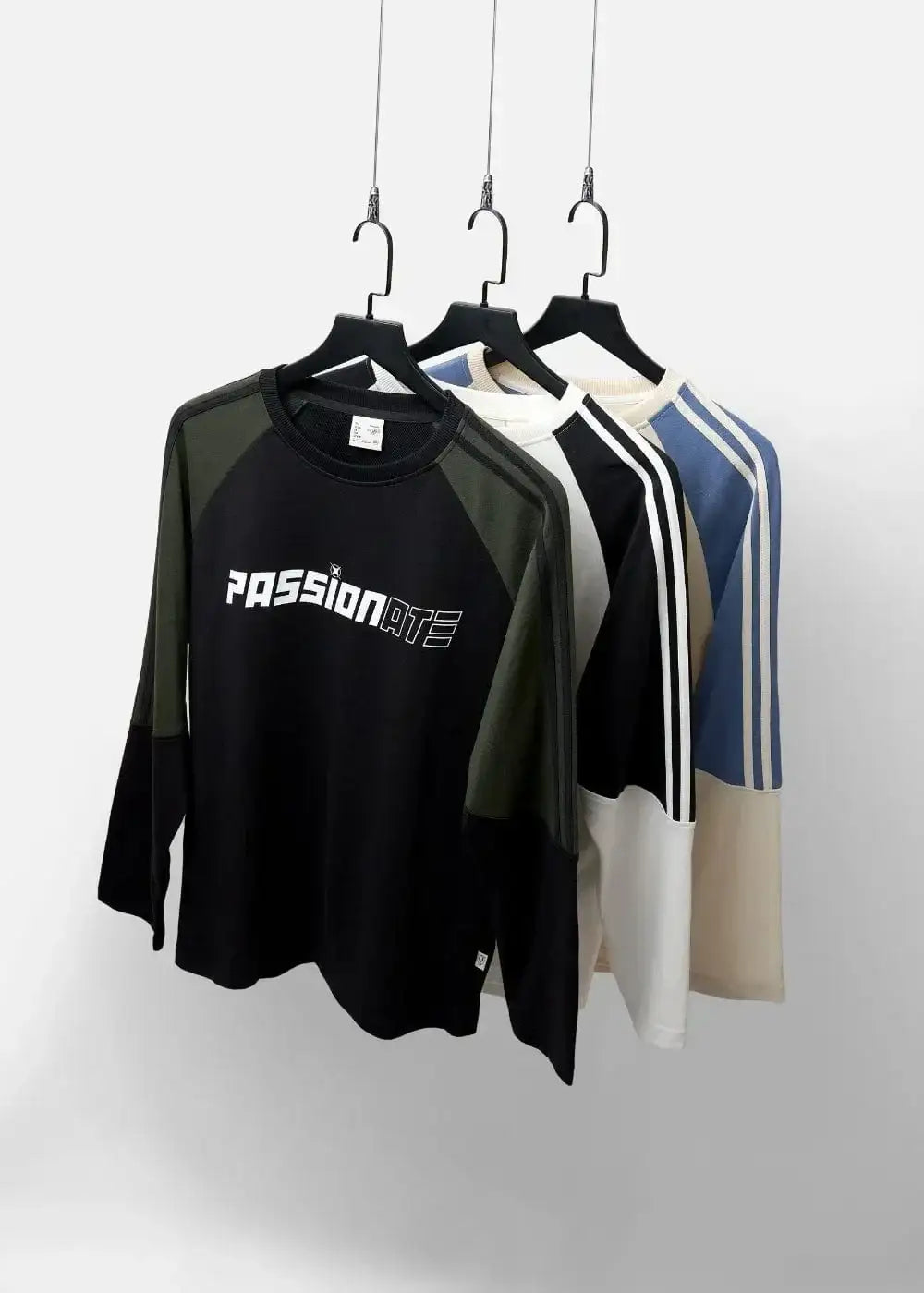 Áo Thun Tay Dài Phối Màu No Style M15 Đen - YaMe.vn