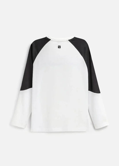 Áo Thun Tay Dài Phối Màu No Style M15 Trắng Đen - YaMe.vn