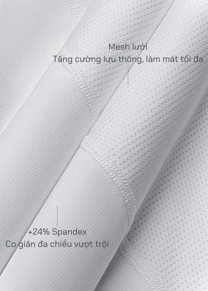 Áo Thun Thể Thao Ultra Stretch The Trainer 004 Trắng - YaMe.vn