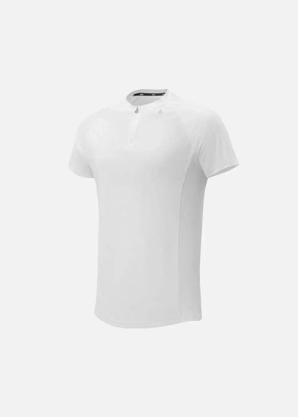 Áo Thun Thể Thao Dây Kéo FlexFit™ Siêu Nhẹ Tản Nhiệt The Trainer 004 Màu Trắng Dáng Thể Thao F1