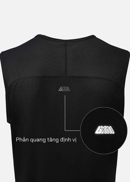 Áo Thun 3 Lỗ Thể Thao Ultra Stretch The Trainer 010 Đen - YaMe.vn