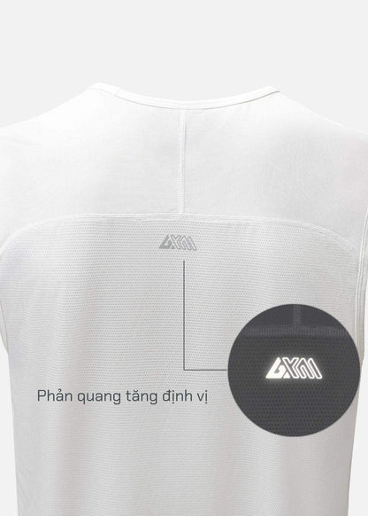 Áo Thun 3 Lỗ Thể Thao Ultra Stretch The Trainer 010 Trắng - YaMe.vn