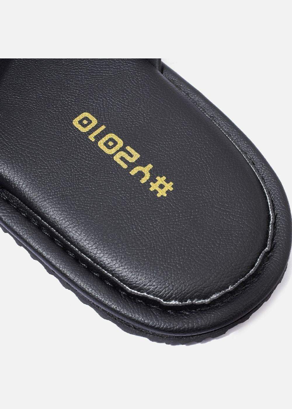 Dép Đế Thấp Two-strap Slides #Y2010 10 Đen - YaMe.vn