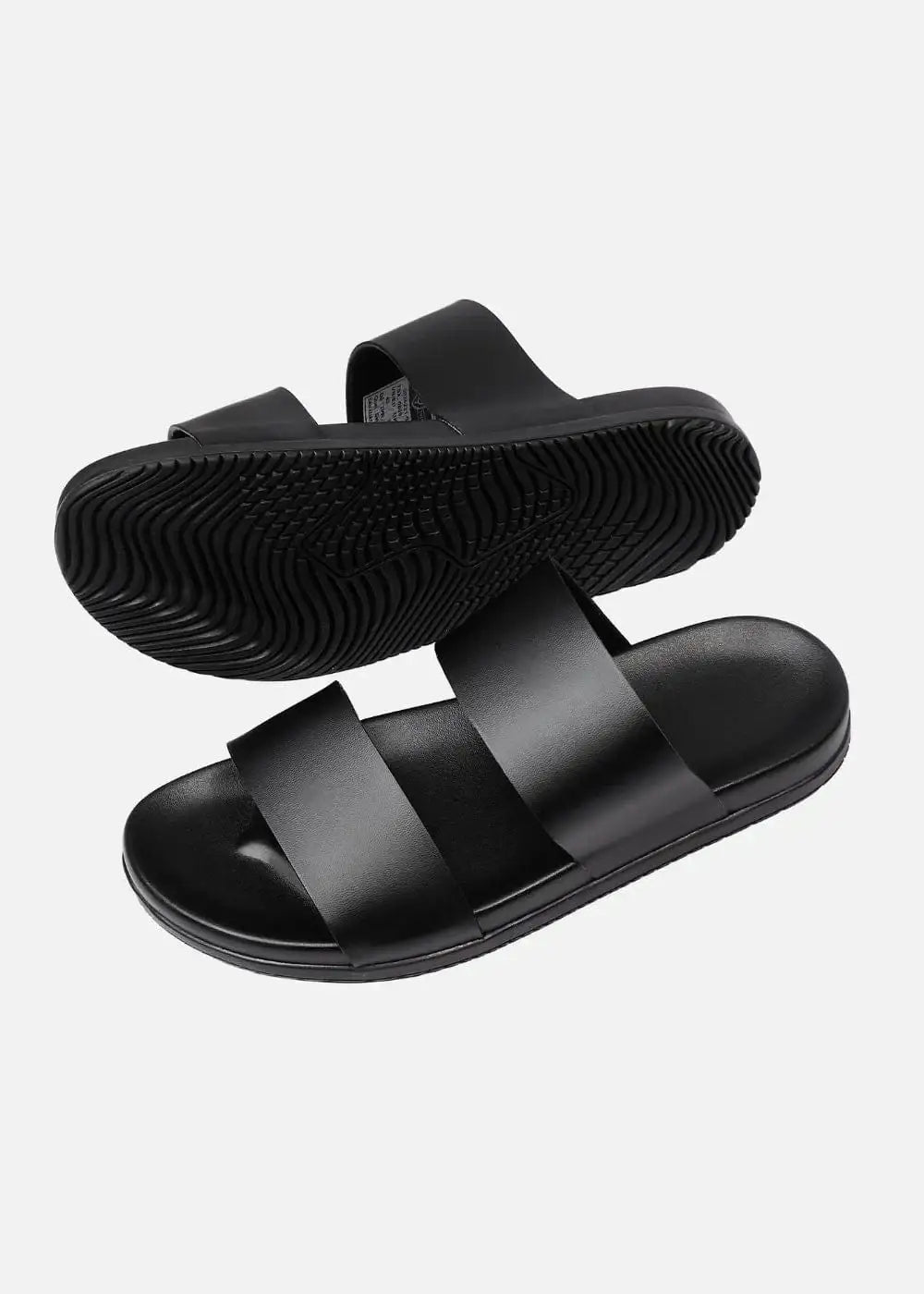 Dép Đế Thấp Two-strap Slides #Y2010 14 Đen - YaMe.vn