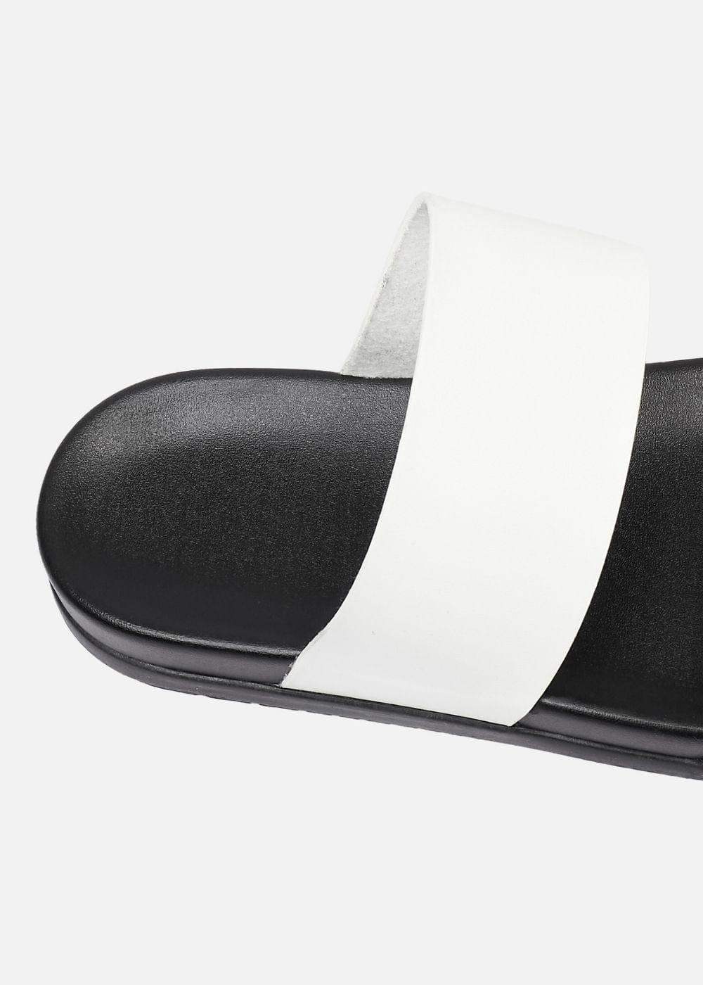 Dép Đế Thấp Two-strap Slides #Y2010 14 Trắng - YaMe.vn