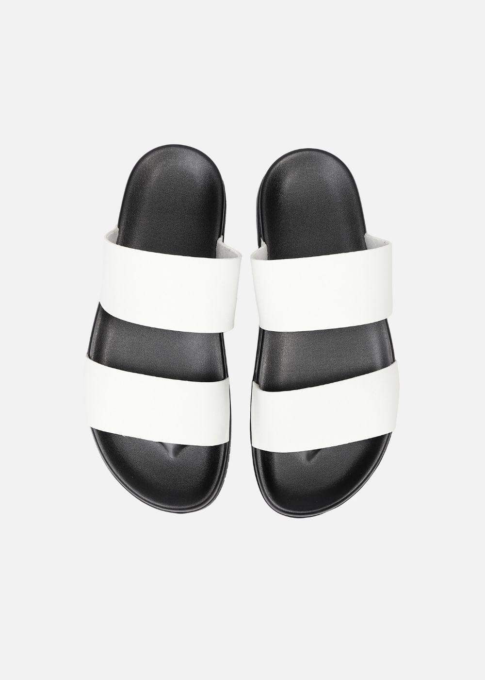 Dép Đế Thấp Two-strap Slides #Y2010 14 Trắng - YaMe.vn