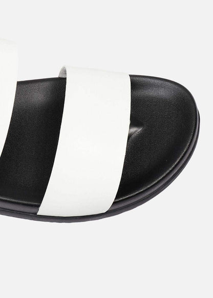Dép Đế Thấp Two-strap Slides #Y2010 14 Trắng - YaMe.vn