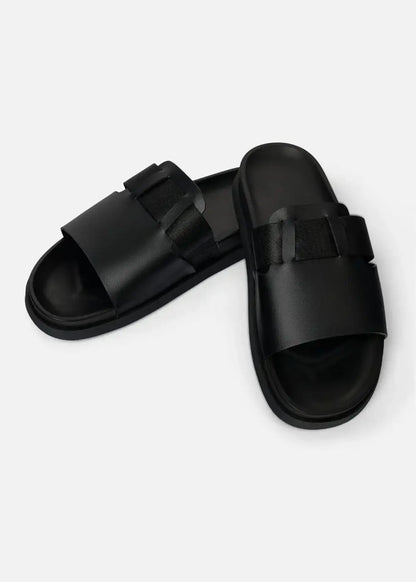 Dép Đế Thấp Slide Slipper #Y2010 16 Đen - YaMe.vn