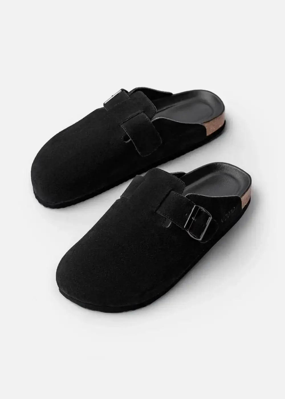 Dép Đế Trấu Mules Da Suede Mềm #Y2010 A001 Đen - YaMe.vn