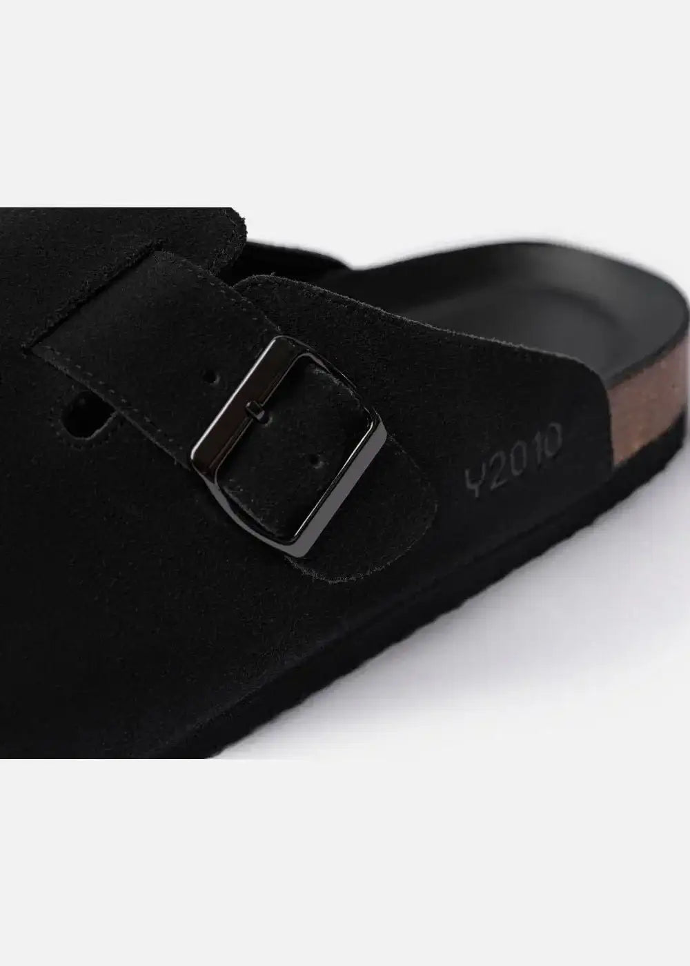 Dép Đế Trấu Mules Da Suede Mềm #Y2010 A001 Đen - YaMe.vn