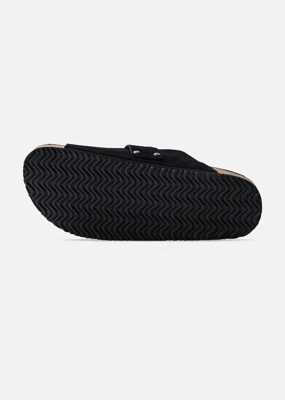 Dép Đế Trấu Slide Slipper Da Suede Mềm #Y2010 A002 Đen - YaMe.vn