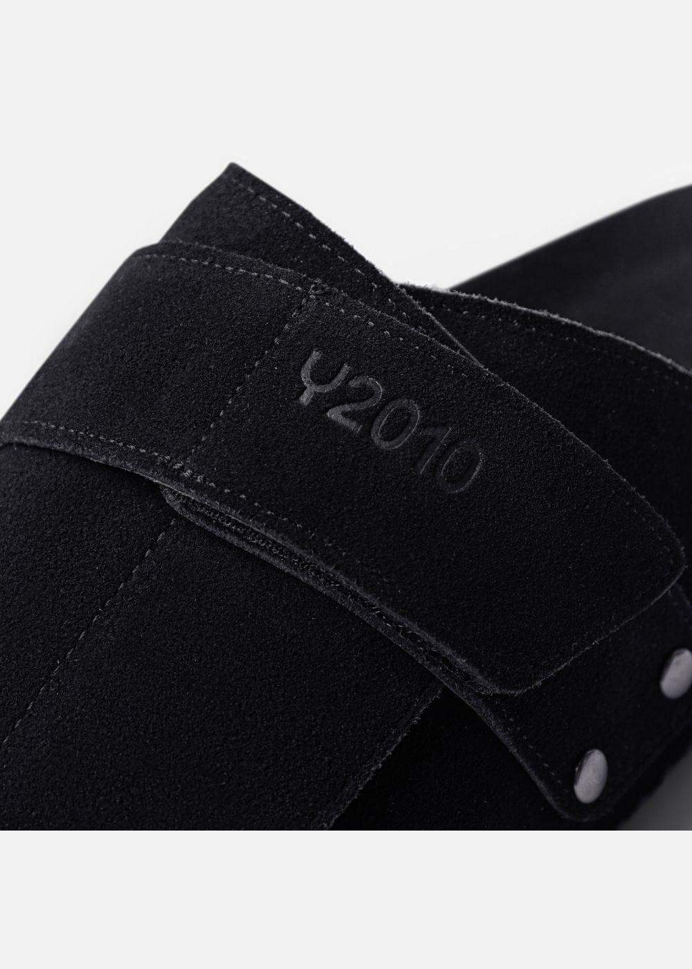 Dép Đế Trấu Slide Slipper Da Suede Mềm #Y2010 A002 Đen - YaMe.vn