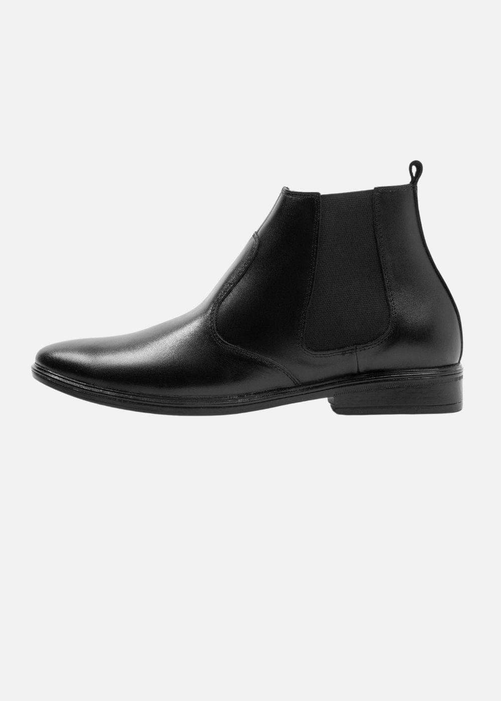 Giày Boots Real Leather 01 Đen - YaMe.vn