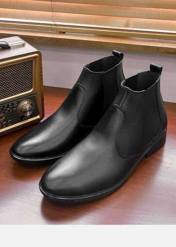 Giày Boots Real Leather 001 Đen