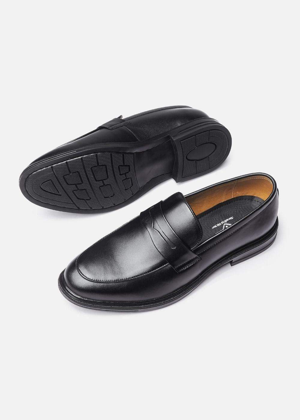 Giày Tây Loafer Real Leather 02 Đen - YaMe.vn