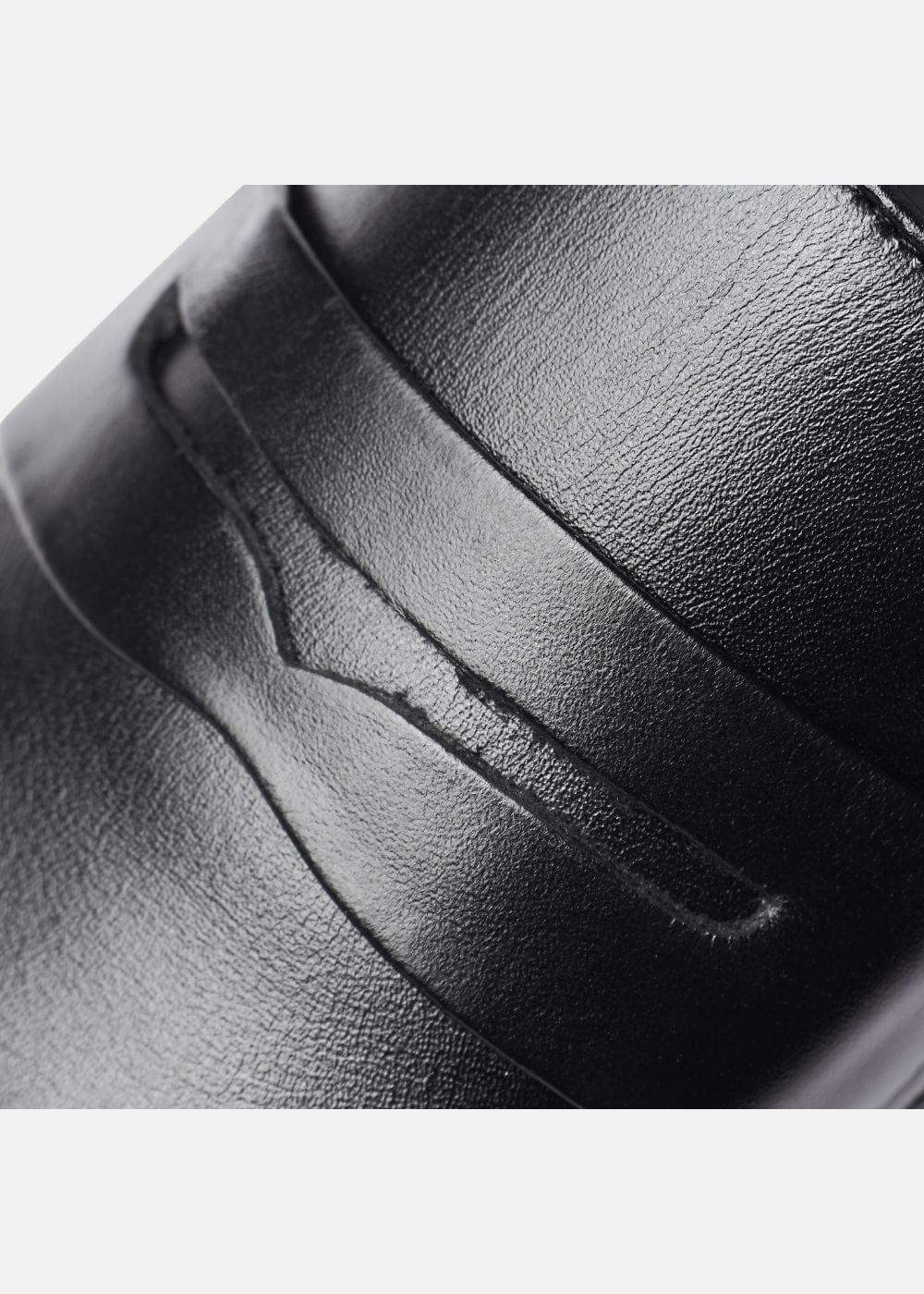 Giày Tây Loafer Real Leather 02 Đen - YaMe.vn