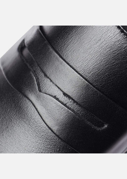 Giày Tây Loafer Real Leather 02 Đen - YaMe.vn