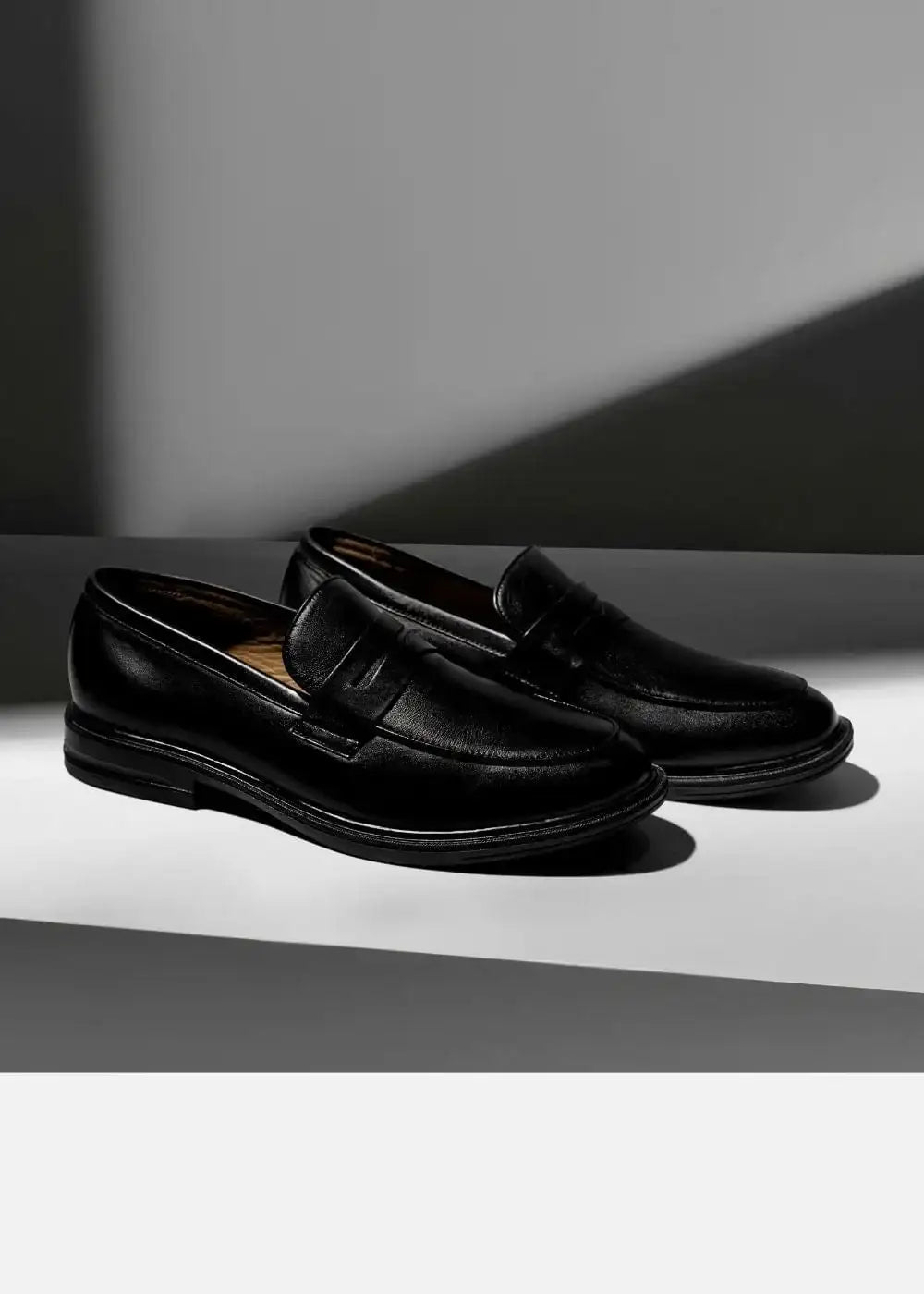 Giày Tây Loafer Real Leather 02 Đen - YaMe.vn
