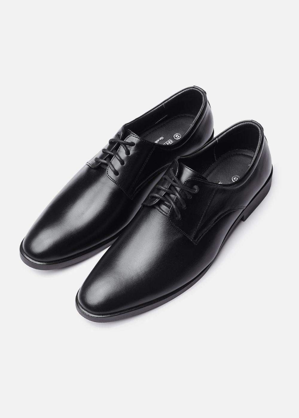 Giày Tây Oxford Real Leather 03 Đen - YaMe.vn
