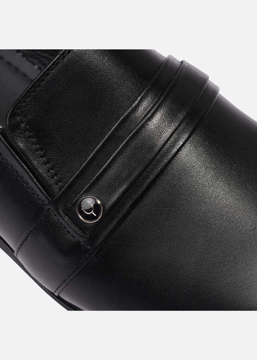 Giày Tây Loafer Real Leather 05 Đen - YaMe.vn