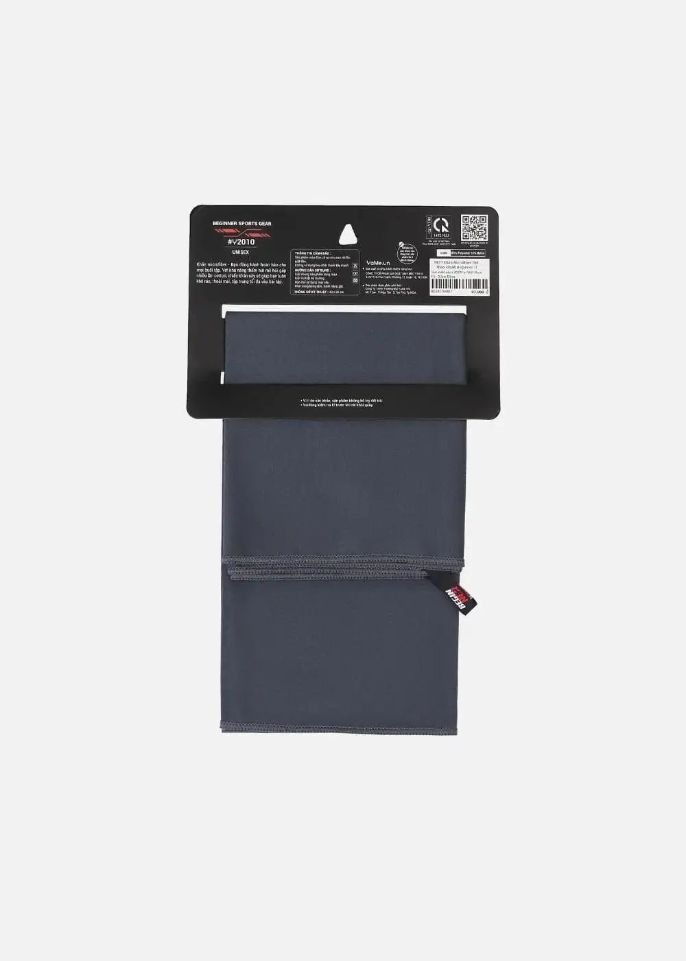 Khăn Thể Thao Microfiber Siêu Mềm Mỏng Nhẹ (40x80) BG 11 Xám Đậm - YaMe.vn