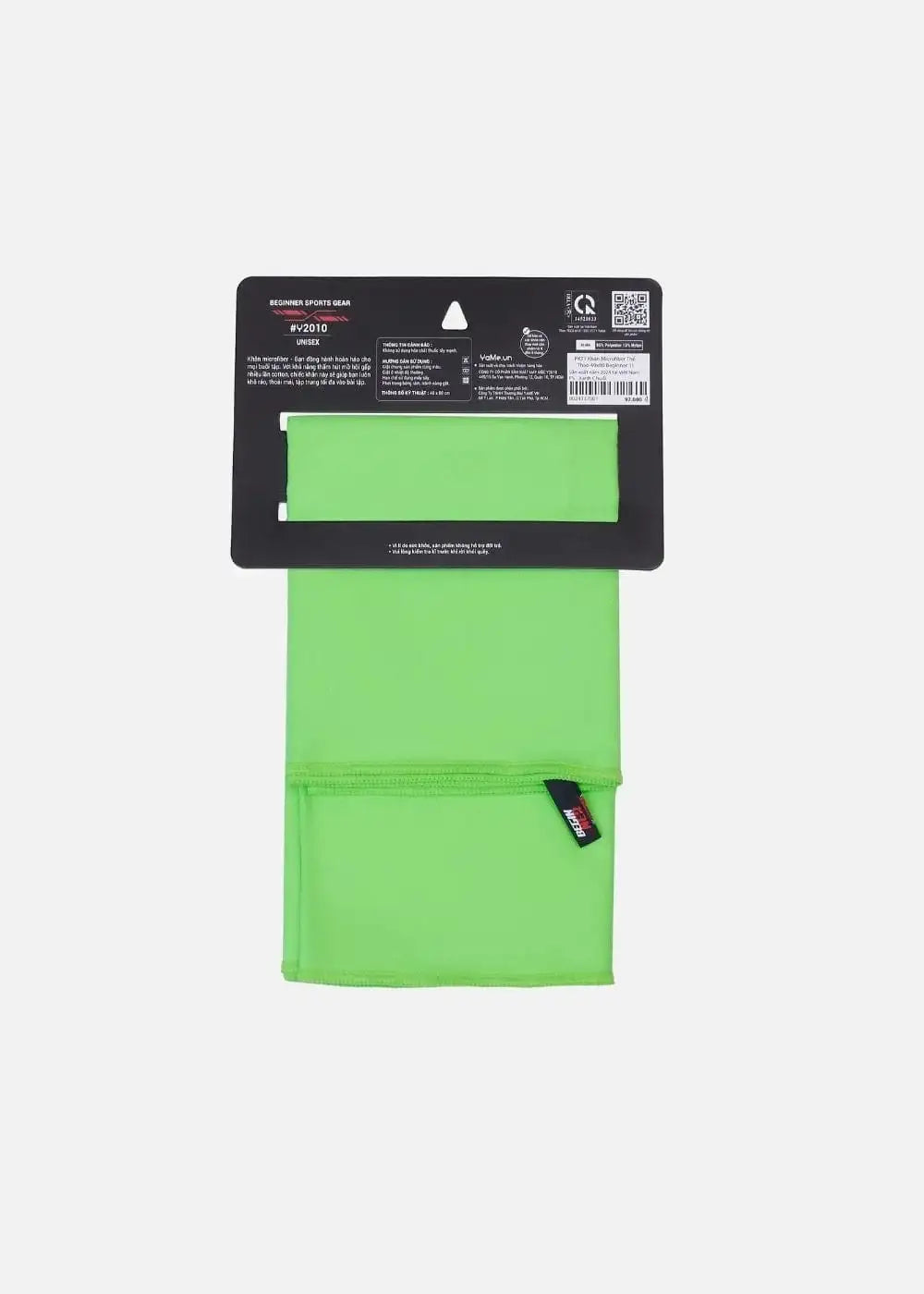 Khăn Thể Thao Microfiber Siêu Mềm Mỏng Nhẹ (40x80) BG 11 Xanh Lá Sáng - YaMe.vn