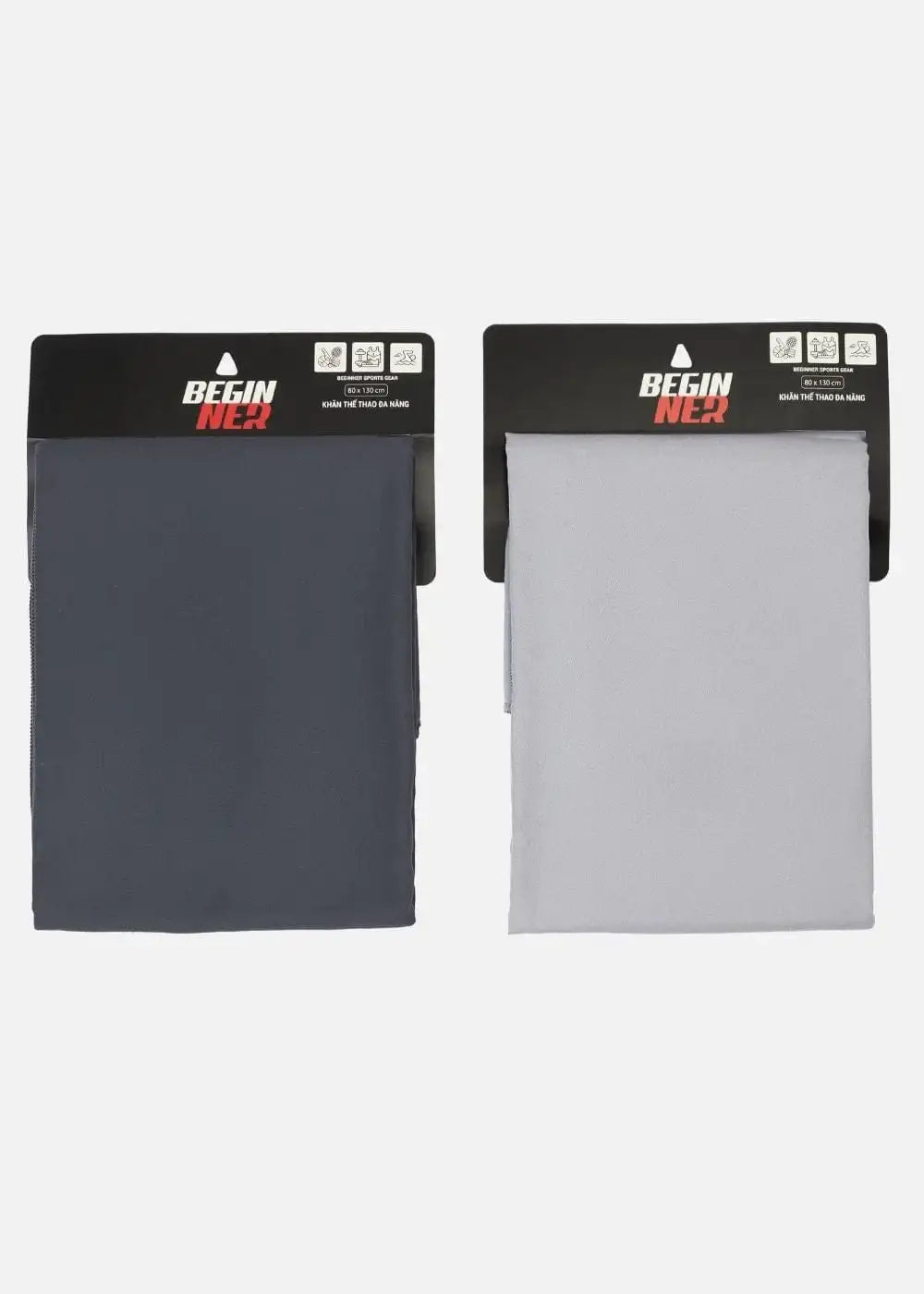 Khăn Thể Thao Microfiber Siêu Mềm Mỏng Nhẹ (80x130) BG 12 Xám Đậm - YaMe.vn