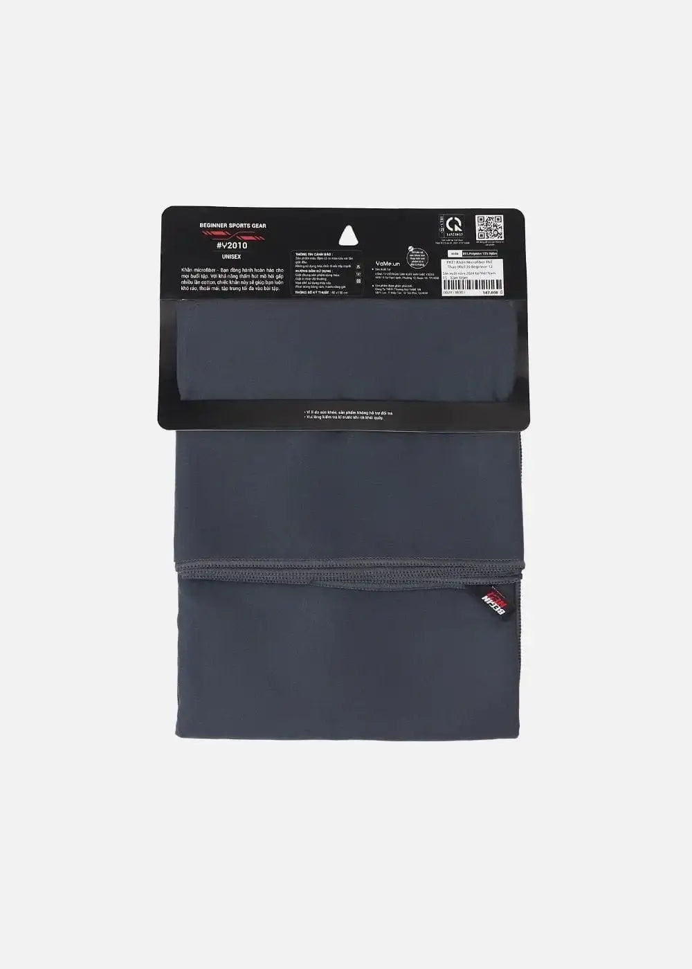 Khăn Thể Thao Microfiber Siêu Mềm Mỏng Nhẹ (80x130) BG 12 Xám Đậm - YaMe.vn
