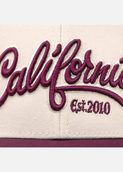 Nón Baseball Cap Kaki Phối Màu CALIFORNIA NS M147 Be Đỏ - YaMe.vn