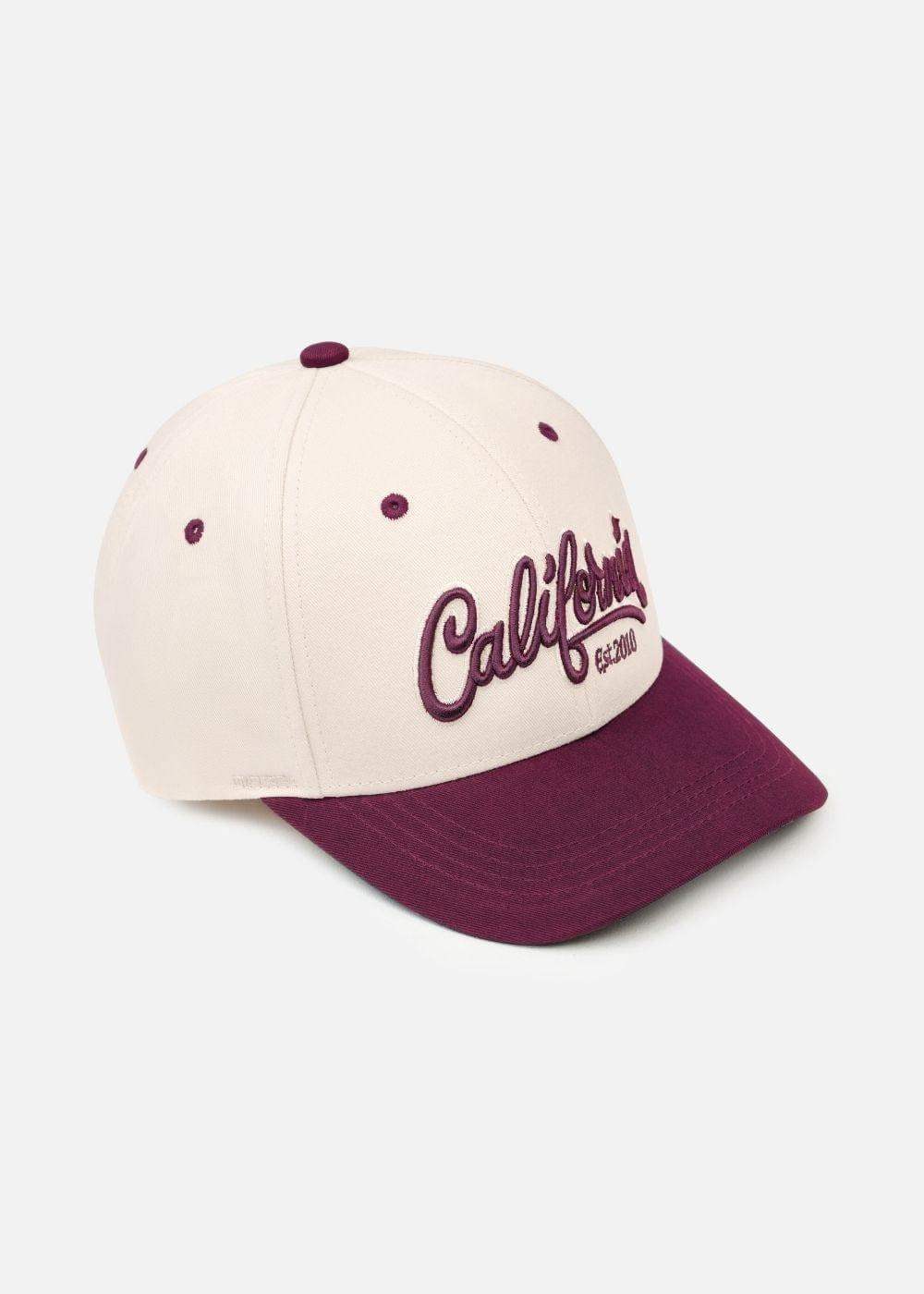 Nón Baseball Cap Kaki Phối Màu CALIFORNIA NS M147 Be Đỏ - YaMe.vn