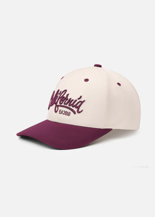 Nón Baseball Cap Kaki Phối Màu CALIFORNIA NS M147 Be Đỏ - YaMe.vn