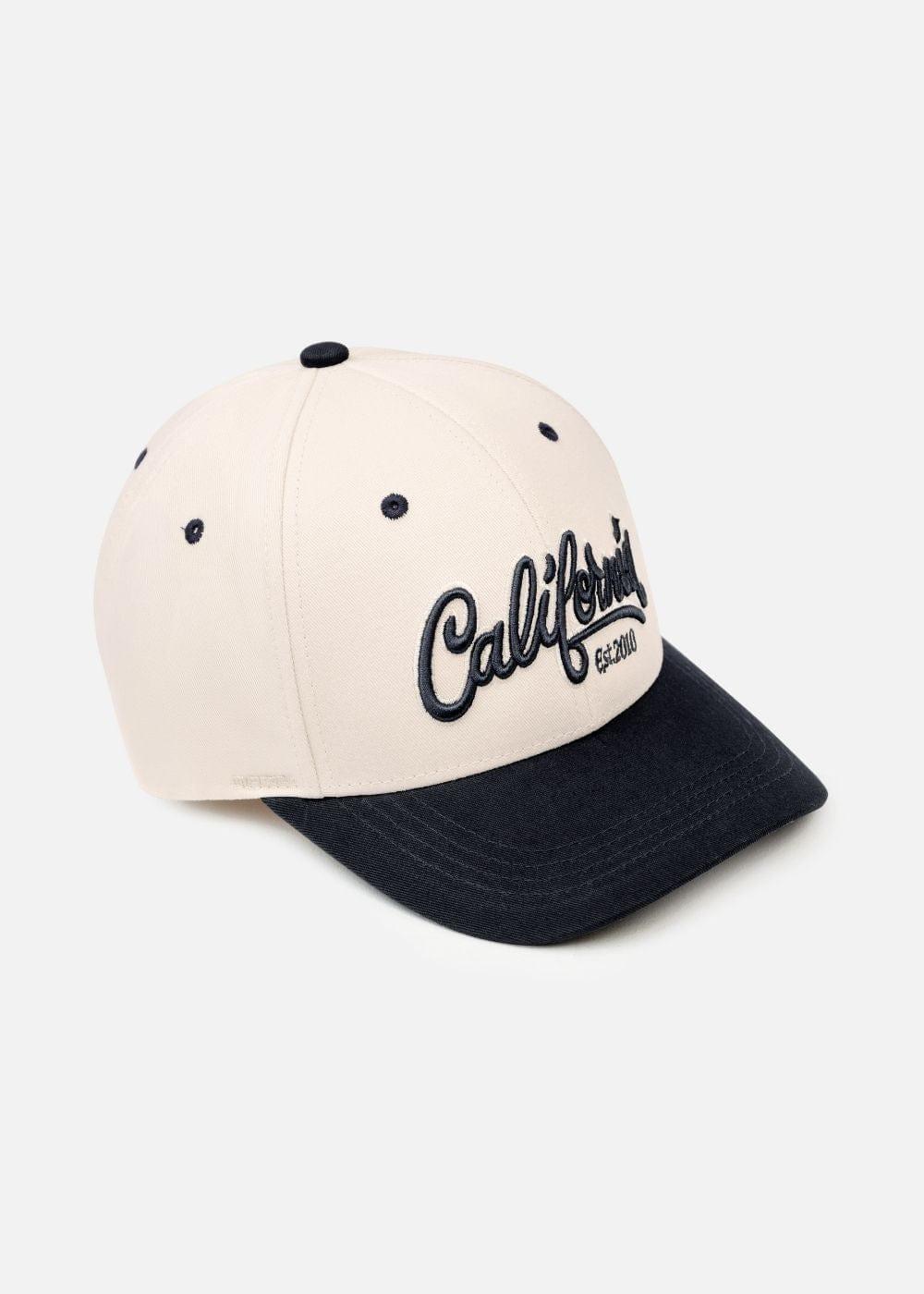 Nón Baseball Cap Kaki Phối Màu CALIFORNIA NS M147 Be Đen - YaMe.vn